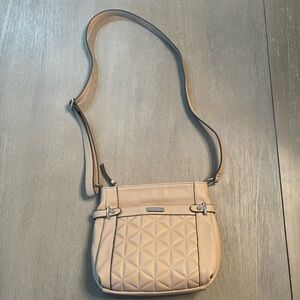 Jessica Simpson faux leather crossbody w/ silver hardware